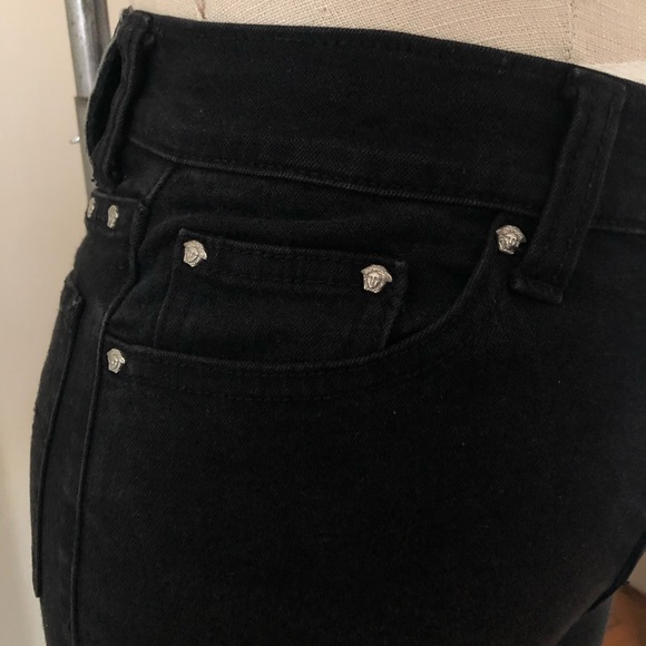 VERSACE slim fit flared jeans sz 24 - Picture 6 of 11